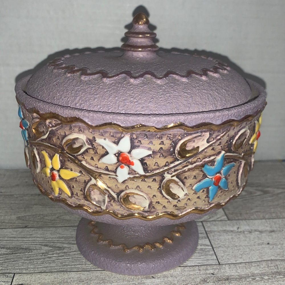 1960’s Fratelli Franciullacci ELBEE Sgraffito Italy Lidded Pottery signed - Picture 2 of 10